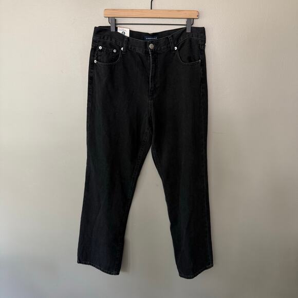 Aeropostale NWT High Rise Baggy Jeans Black Denim Womens Sz 12 90s Relaxed - Picture 3 of 16